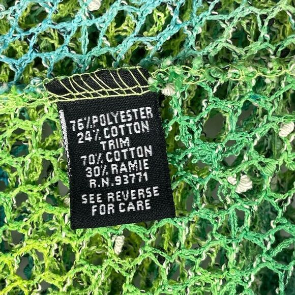 Vintage Kaktus Green Boho Mesh Layering Vest - Women’s XL - Picture 8 of 9